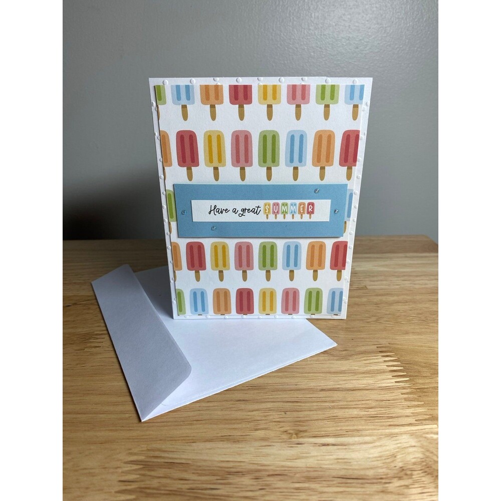 Handmade Summer Blank Greeting Card A2 & Envelope